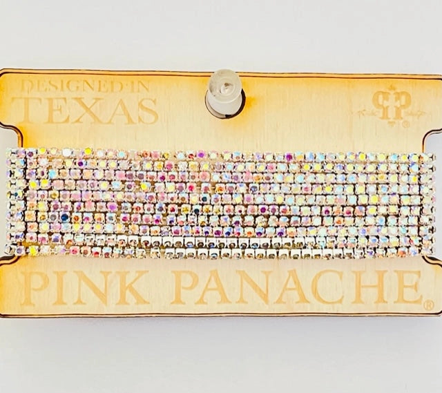 Jewelry Bracelet - Pink Panache Small Austrian AB Crystal Super Sparkly 10 Line Bracelet Set