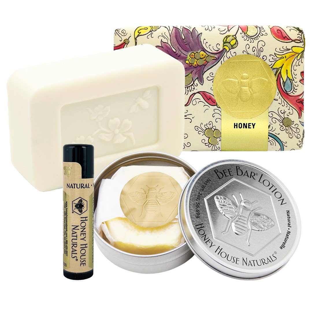 Honey House Naturals 3 Piece Gift Set - Soap, Body Lotion, Lip Butter | Charlotte's Classy Closet