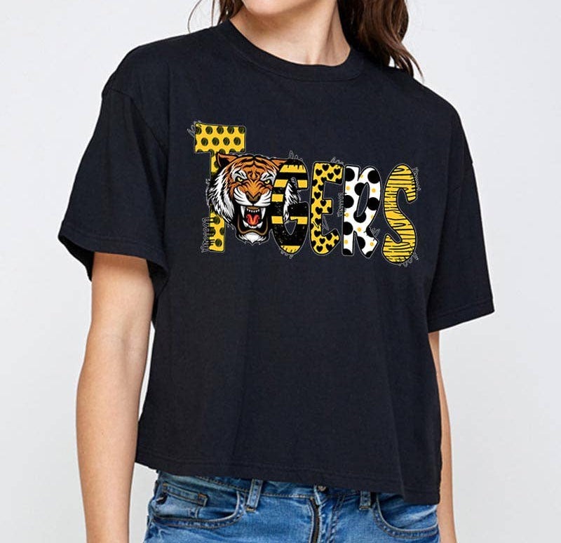 "TIGERS" Relaxed Short Length Short Sleeve T-Shirt