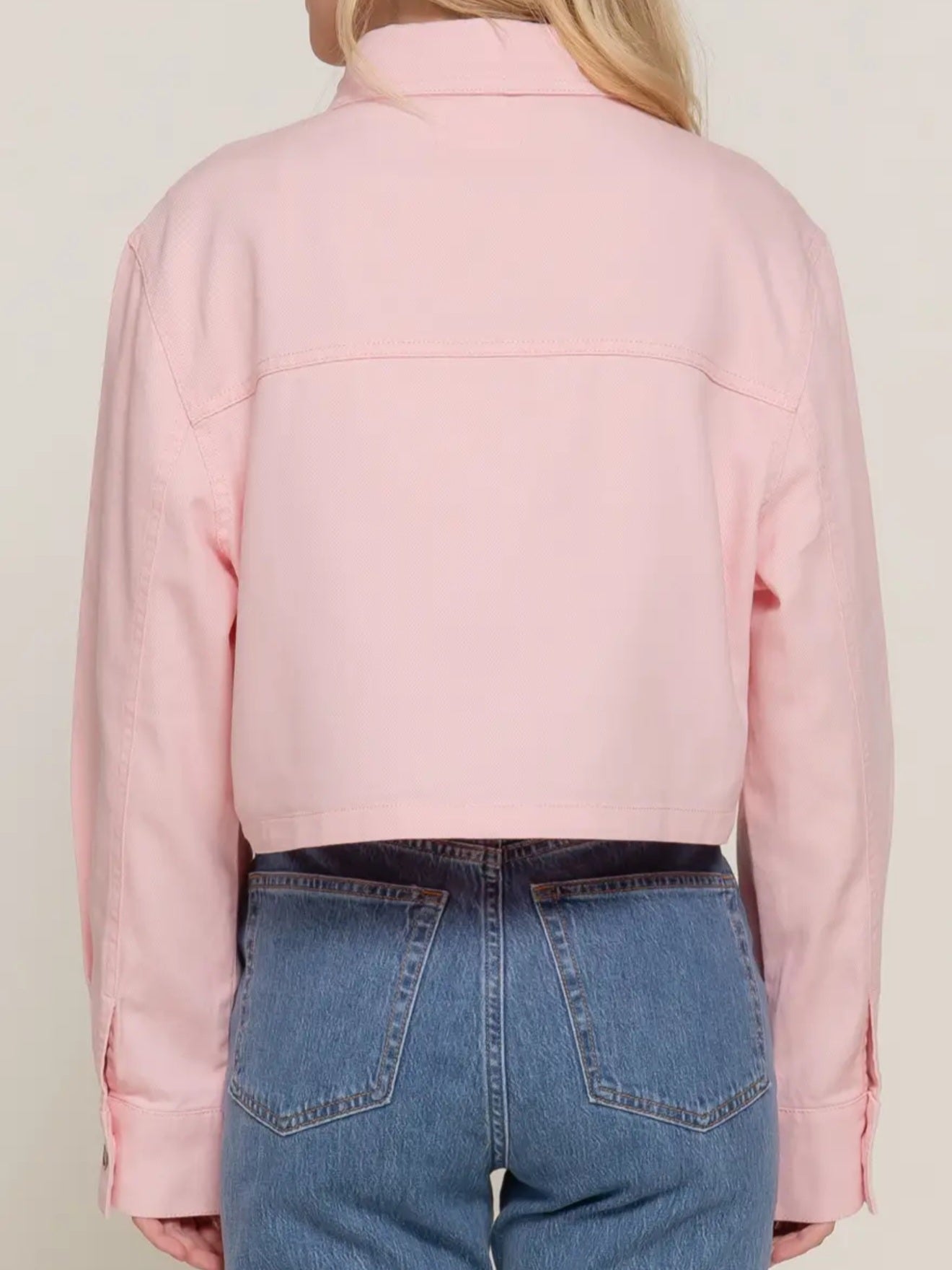 Jacket NEW ARRIVAL - Button Down Cotton Twill Short Shacket