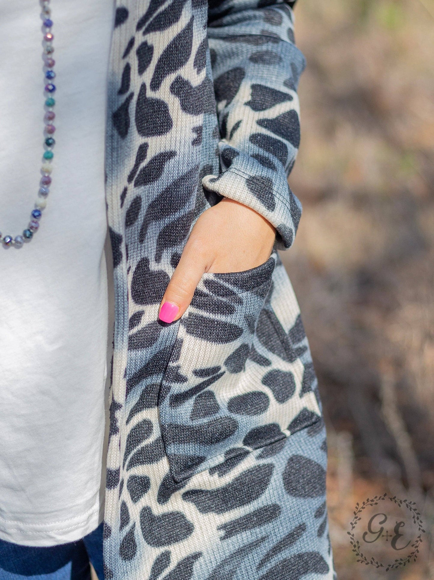 Super Soft Animal Print Sweater Cardigan with Pockets | Charlotte's Classy Closet