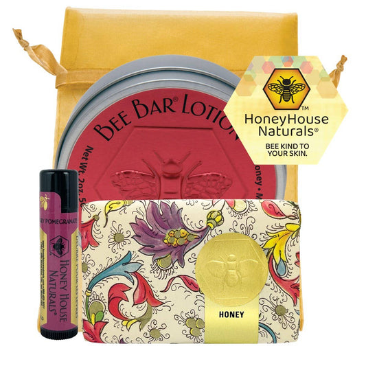 Honey House Naturals 3 Piece Gift Set - Soap, Body Lotion, Lip Butter | Charlotte's Classy Closet