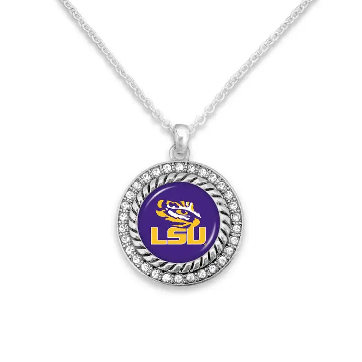 LSU Jewelry Necklace - From The Heart LSU Tigers Allie Necklace - photo 1