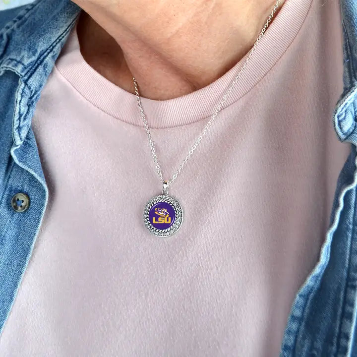 LSU Jewelry Necklace - From The Heart LSU Tigers Allie Necklace - photo 3