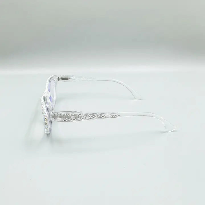 Sequin Readers Eyeglasses - Handmade Rhinestone Readers AB Crystal Rhinestone - photo 2