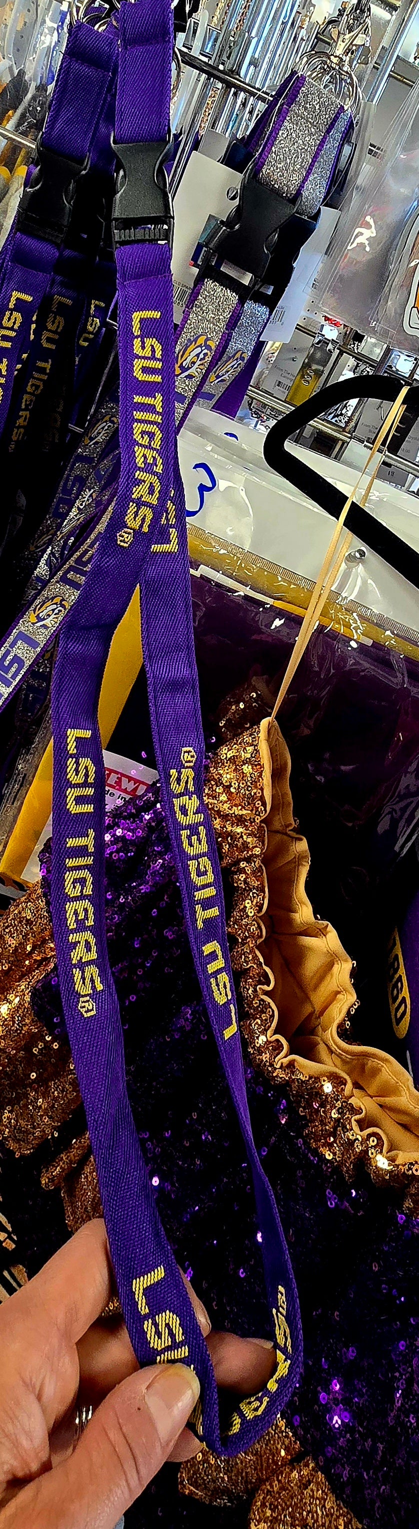LSU Tigers Purple & Gold Cloth Lanyard