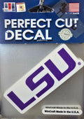 LSU Decals - Purple LSU On White Background