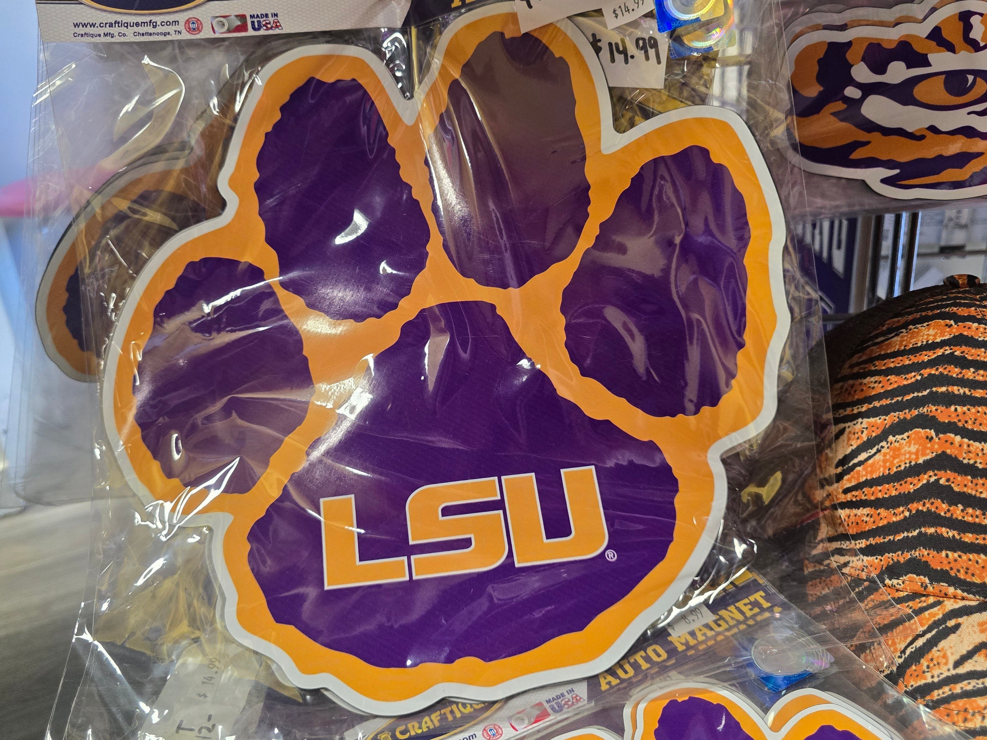 LSU Auto Magnet - Paw Style Large