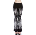 Black Knit Flare Pants Covered in Gorgeous Rhinestones Fleur De Lis Pattern - Sizes Small to XL - photo 1