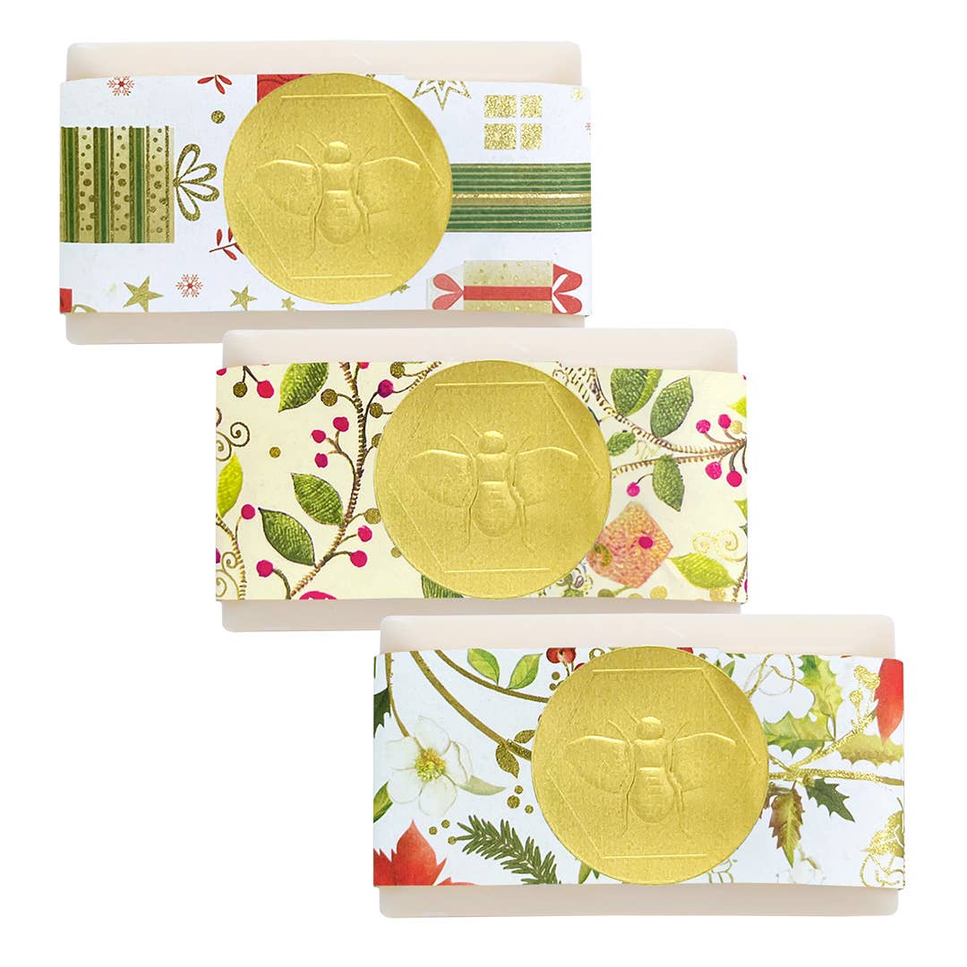 2 Piece Mini Soap & Lip Butter Gift Set In a Beautiful Gold Tulle Bag