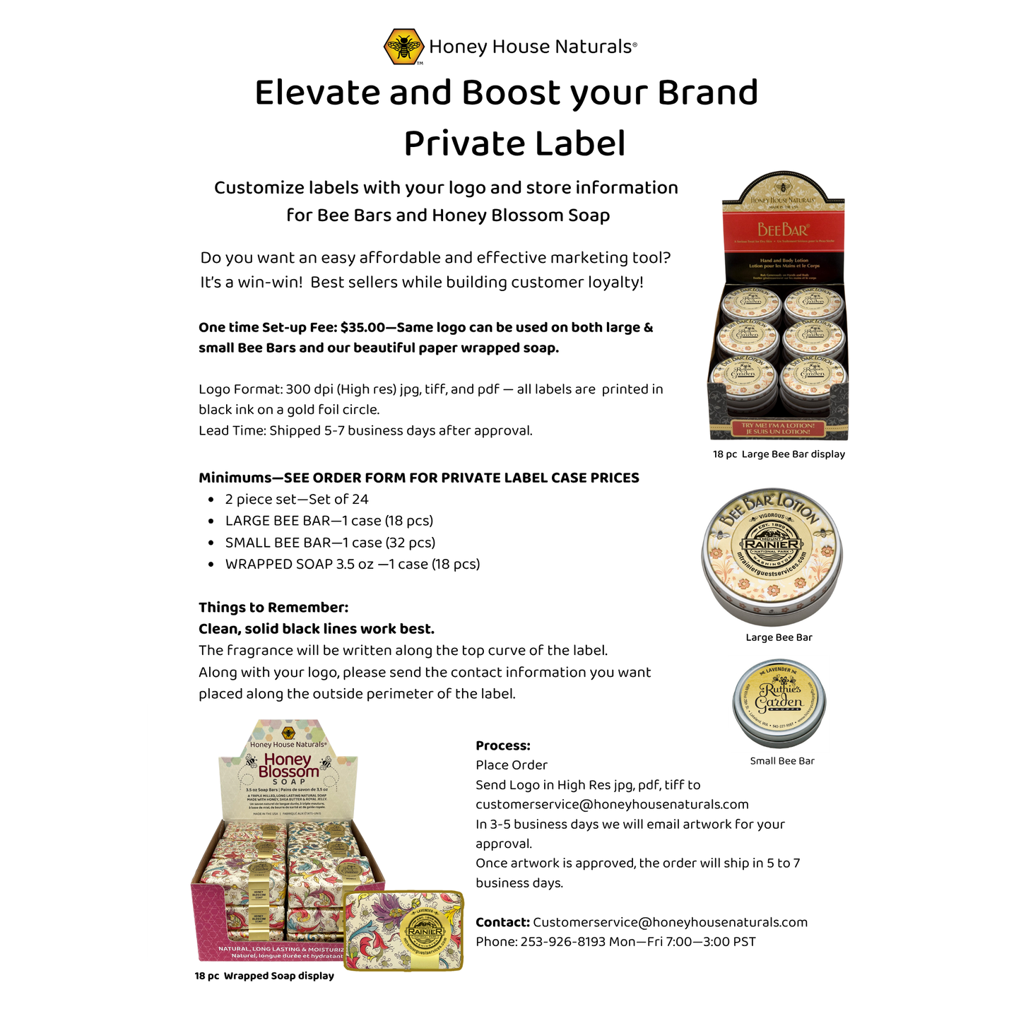 Honey House Naturals 2-Piece Gift Set - Honey Scented Lotion and Raspberry Pomegranate Lip Butter wrapped in a  Gorgeous Gold Organza Bag