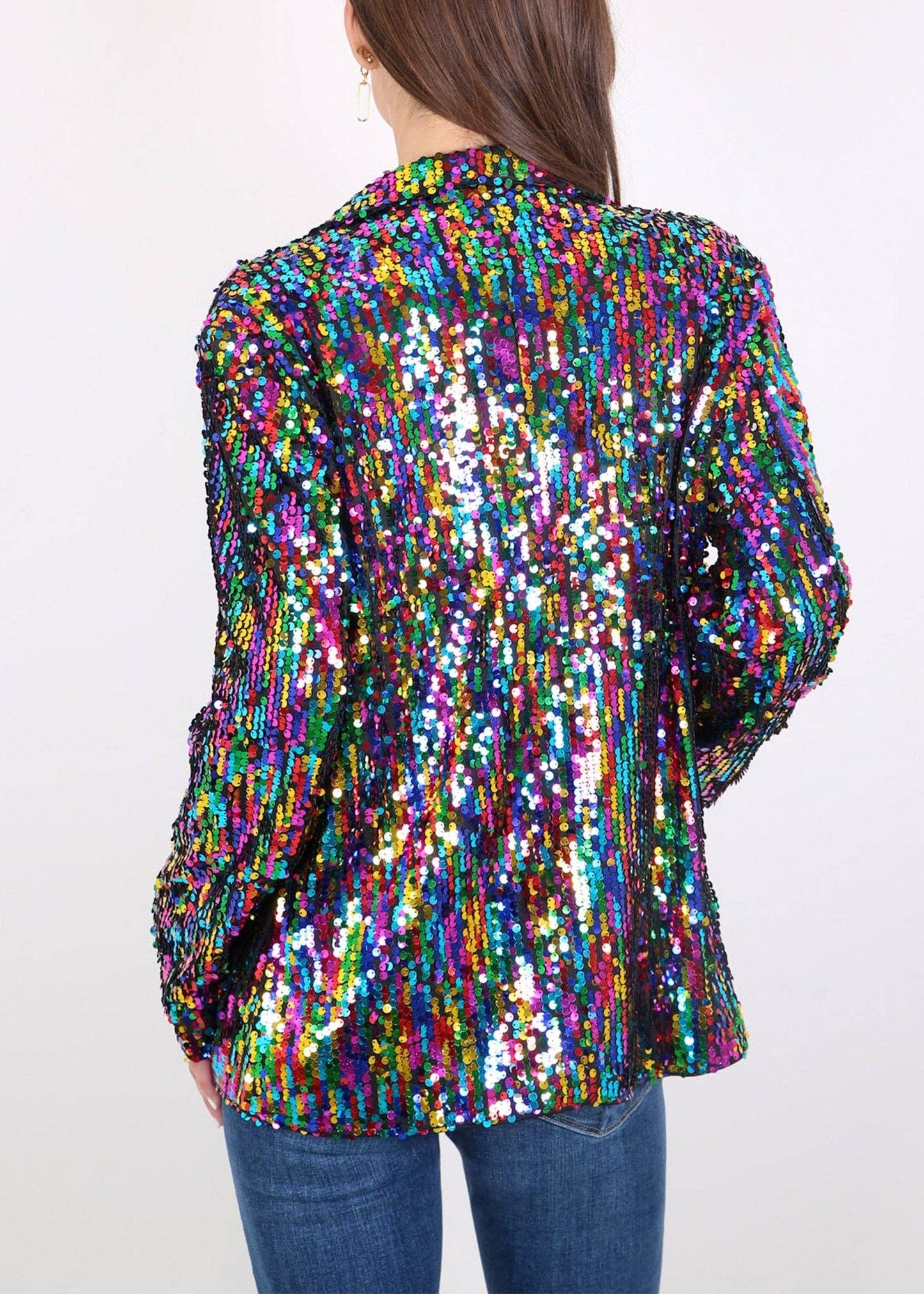 Sequin Silver Super Sparkle Jacket NEW ARRIVAL