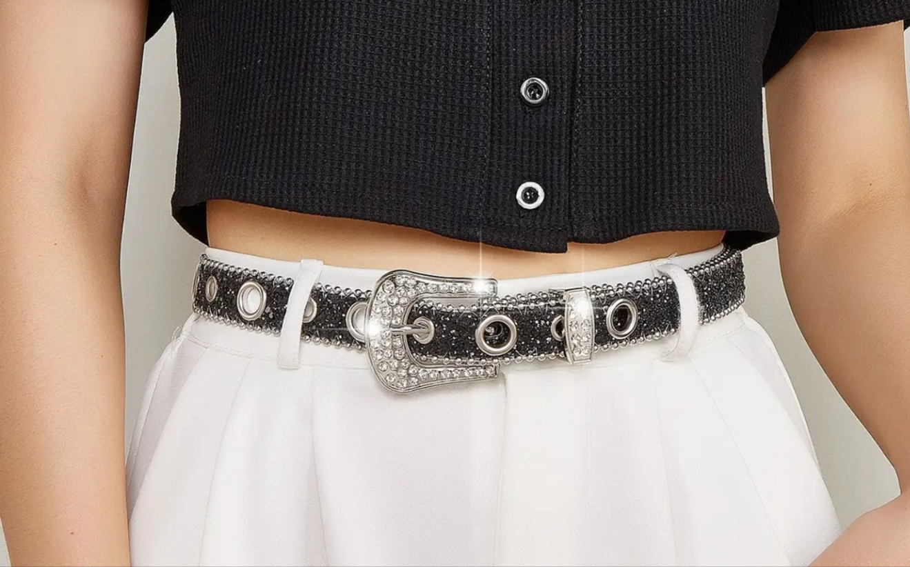 Belt - Rhinestone Trimmed Belt With Lots of Sparkle!