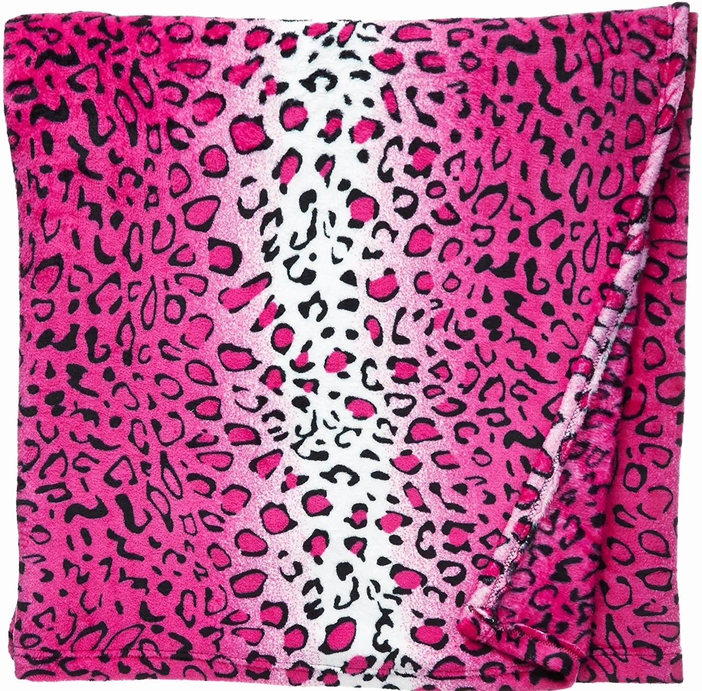 Hot Pink Leopard Animal Print Soft Plush Flannel Blanket Throw | Charlotte's Classy Closet