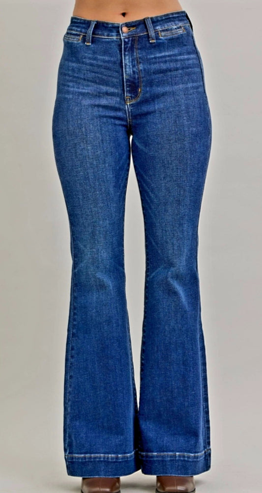 Judy Blue Flare Jeans Medium Wash at Charlotte's Classy Closet Bossier City