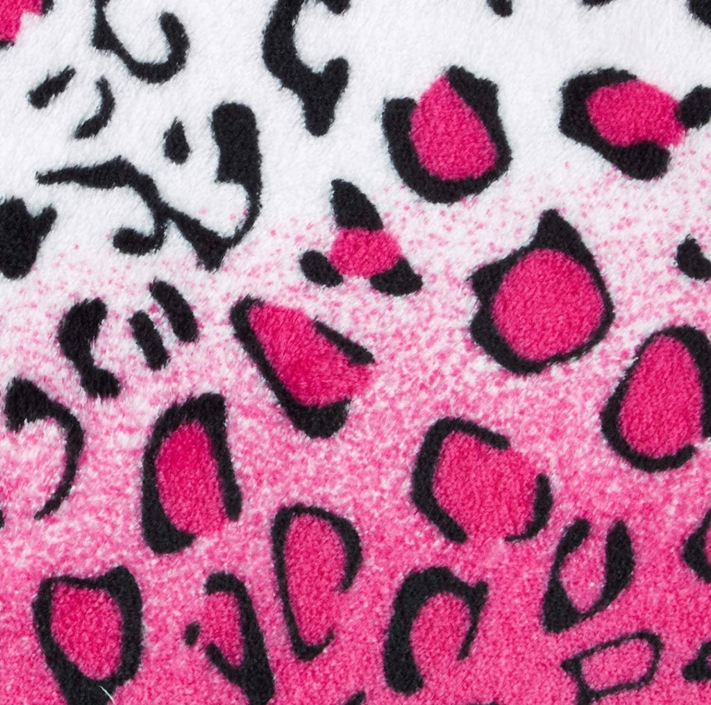 Hot Pink Leopard Animal Print Soft Plush Flannel Blanket Throw | Charlotte's Classy Closet