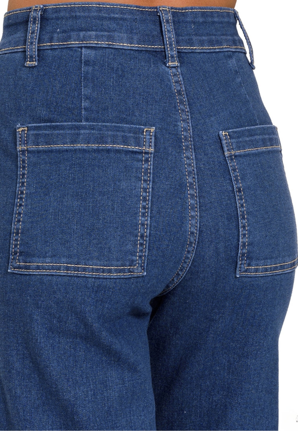 HIGH WAIST WIDE LEG STRAIGHT CROPPED DARK DENIM JEANS | SIZES S-XL | Charlotte's Classy Closet