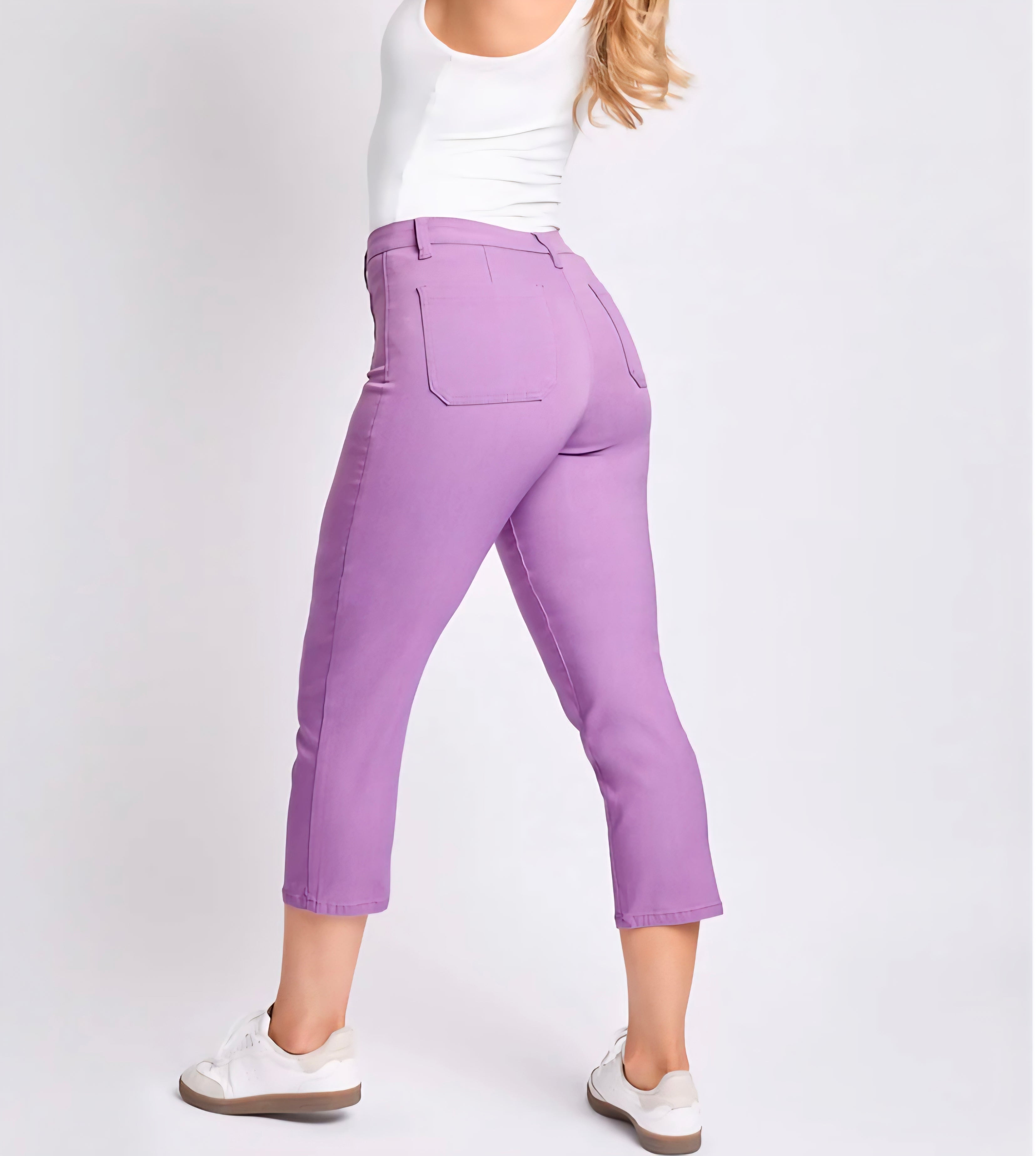HYPERSTRETCH CROPPED STRAIGHT LEG PANTS | Purple | S & M Only
