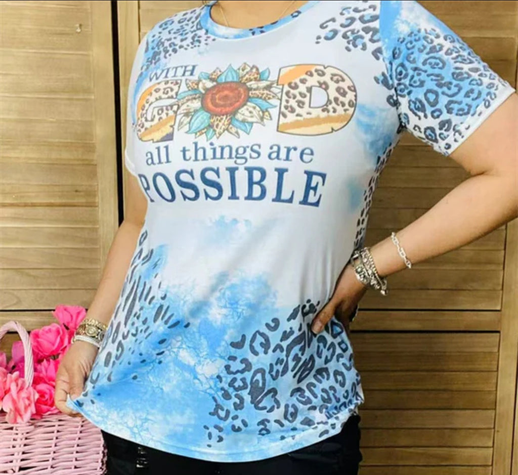 Southern Stitch "With God All Things Are Possible" S/S T-Shirt