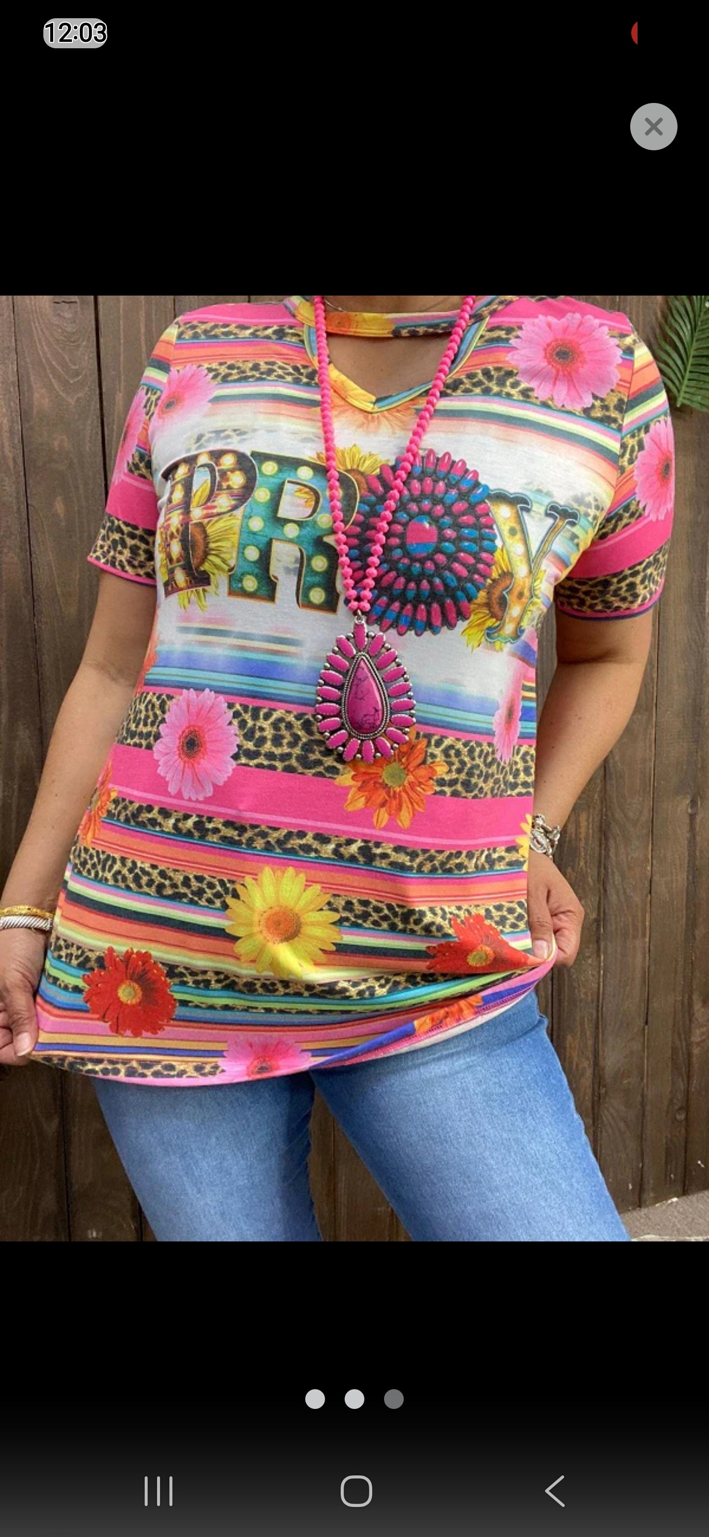 SOUTHERN STITCH "PRAY" LEOPARD SERAPE MULTI COLOR PRINT S/S TOP  | Sizes XL-3X