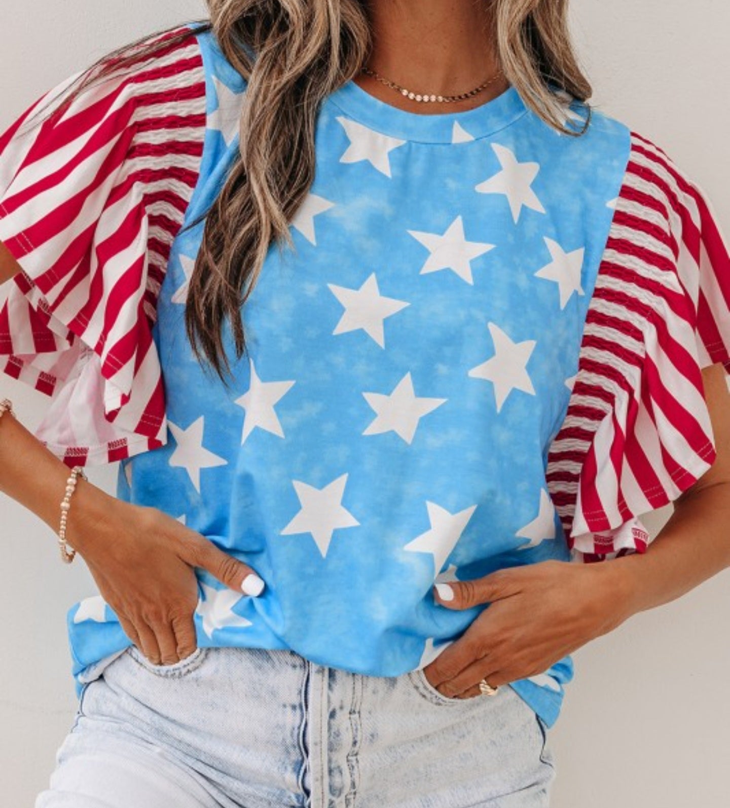 PATRIOTIC STARS & STRIPES TOP