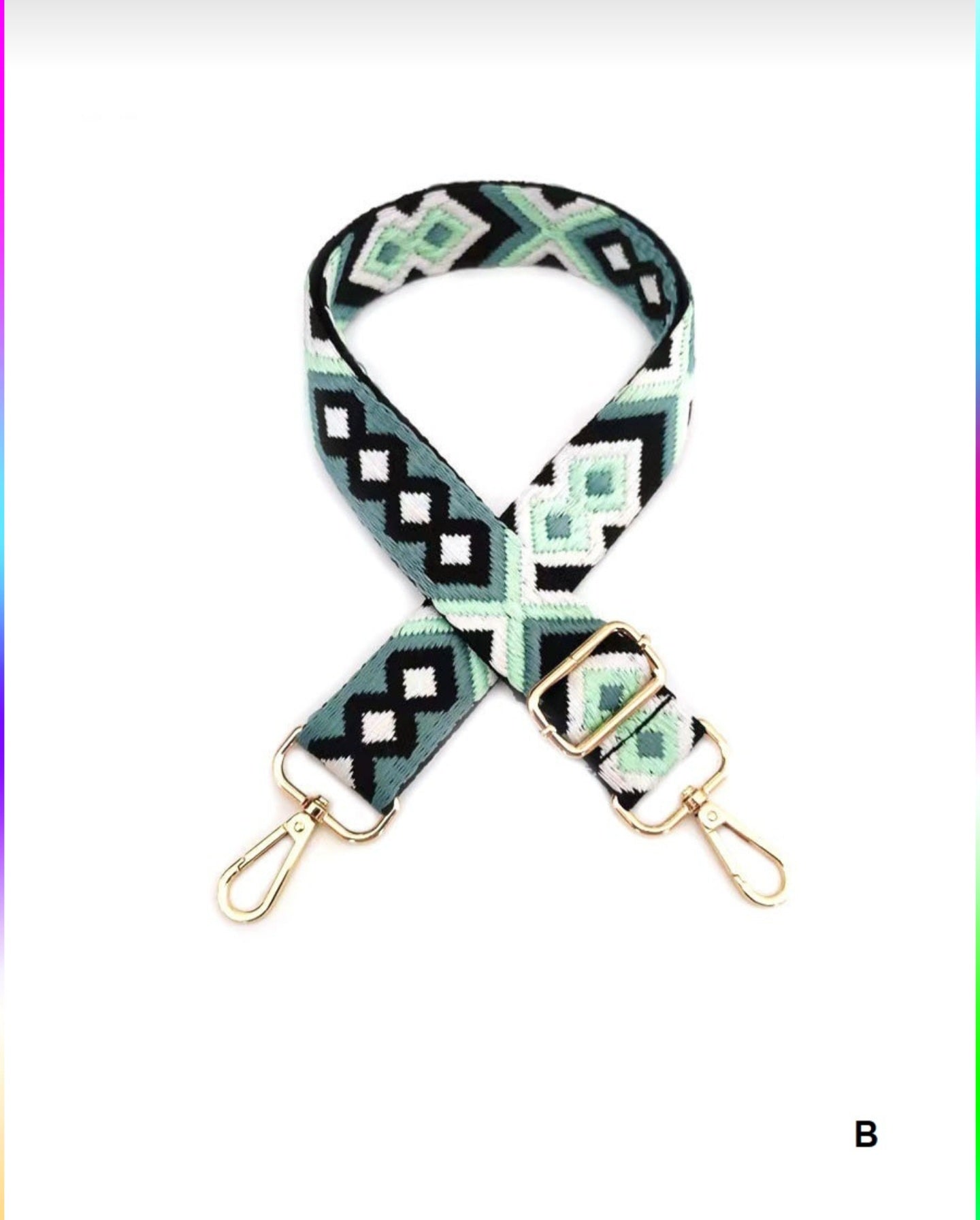 Guitar Strap for Crossbody & Shoulder Bags | Adjustable | Blue, Green, Pink, or Ivory
