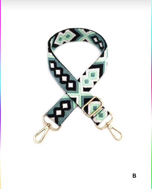 Guitar Strap for Crossbody & Shoulder Bags | Adjustable | Blue, Green, Pink, or Ivory