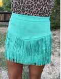 Sterling Kreek Fort Worth Fringe Skort | Turquoise