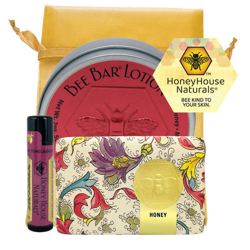 Honey House Naturals 3 Piece Gift Set - Soap, Body Lotion, Lip Butter | Charlotte's Classy Closet