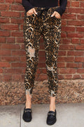 HIGH RISE DISTRESSED SUPER CUTE FRAYED HEM ANKLE JOGGER | MED & XL ONLY | Charlotte's Classy Closet