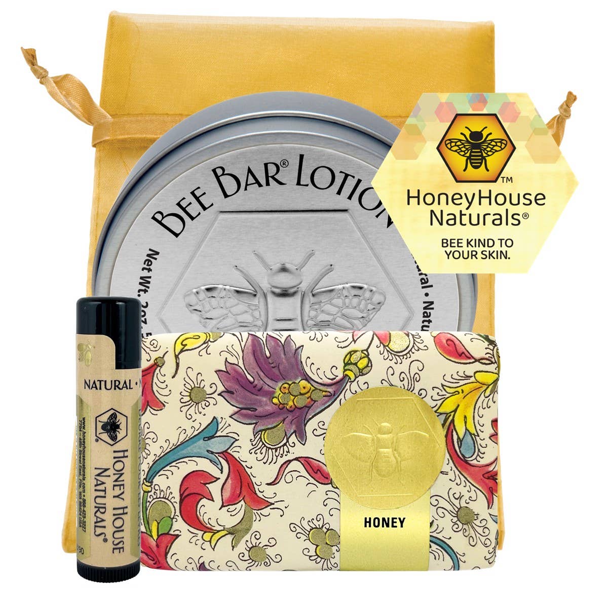 Honey House Naturals 3 Piece Gift Set - Soap, Body Lotion, Lip Butter | Charlotte's Classy Closet