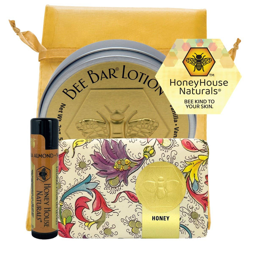 Honey House Naturals 3 Piece Gift Set - Soap, Body Lotion, Lip Butter | Charlotte's Classy Closet