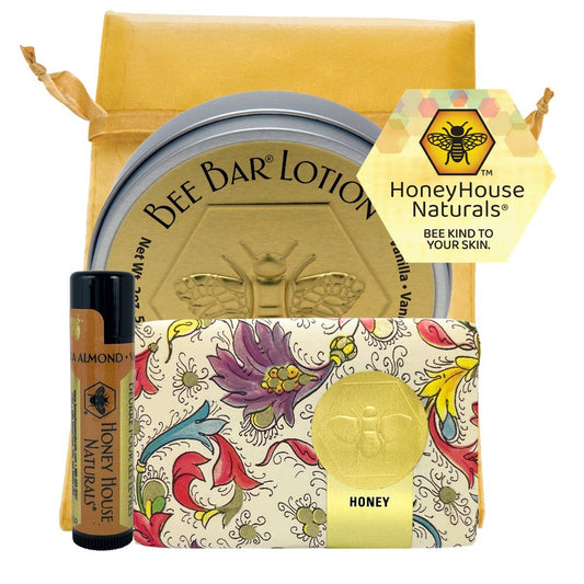 Honey House Naturals 3 Piece Gift Set - Soap, Body Lotion, Lip Butter | Charlotte's Classy Closet