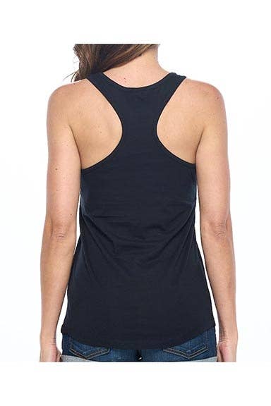 SALE - Black Racerback Graphic T-Shirt with Purple & Gold "TIGERS"