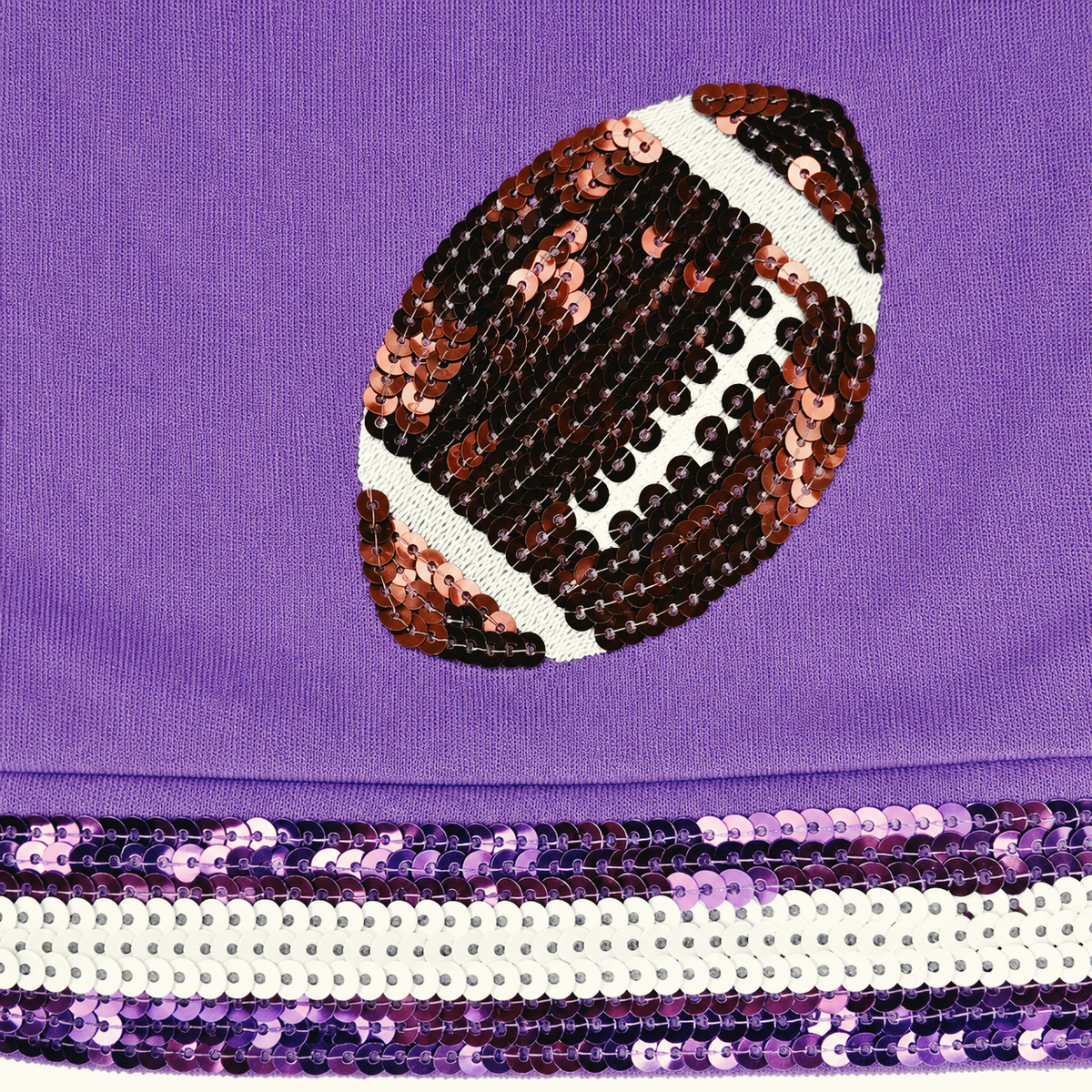 Umgee Purple Sequin Football Game Day Shorts - photo 1