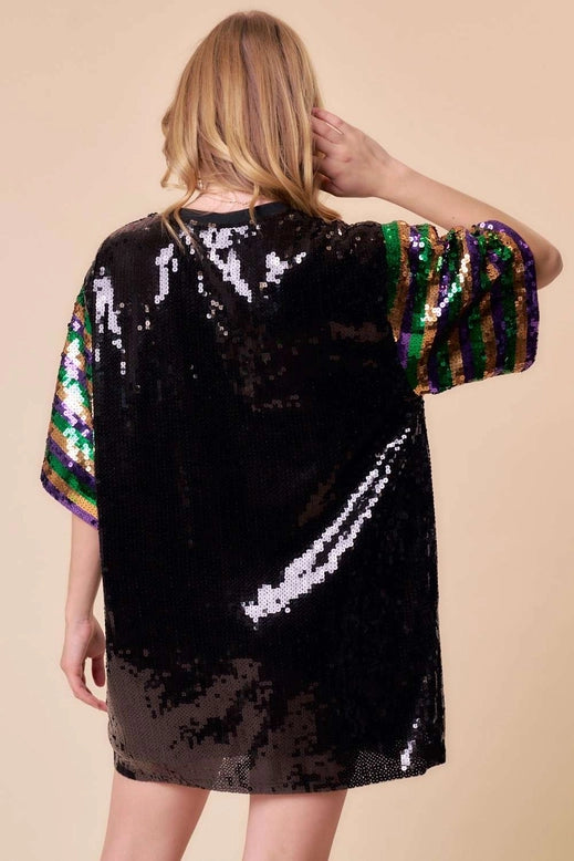 Top Mardi Gras - Mardi Gras Queen Sequin Tunic Top