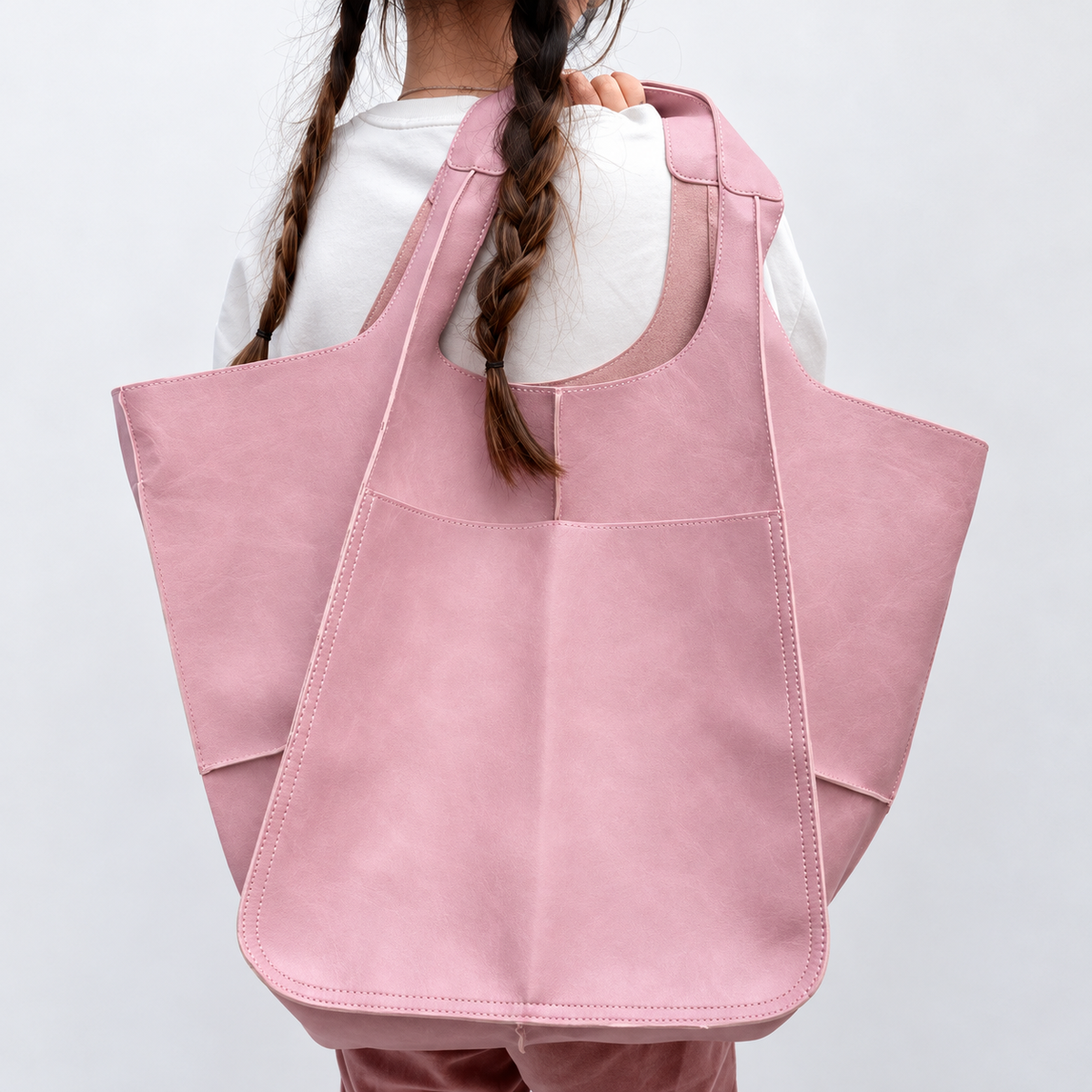 Soft Faux Leather Oversized Handbag