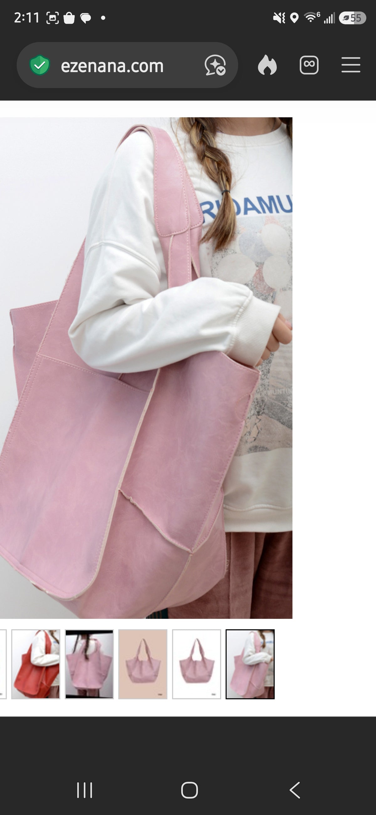 Soft Faux Leather Oversized Handbag