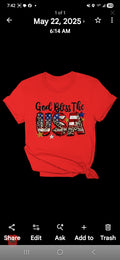 PATRIOTIC GOD BLESS THE USA T-SHIRT