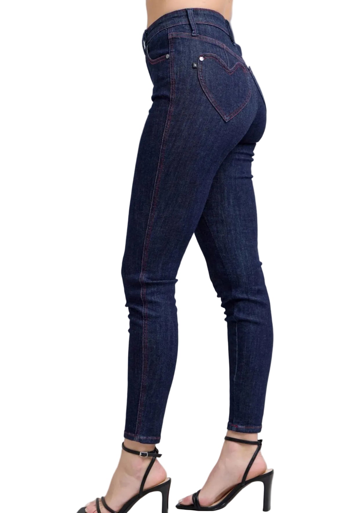Judy Blue Jeans Dark Indigo Skinny Jeans With Heart Pocket - photo 2
