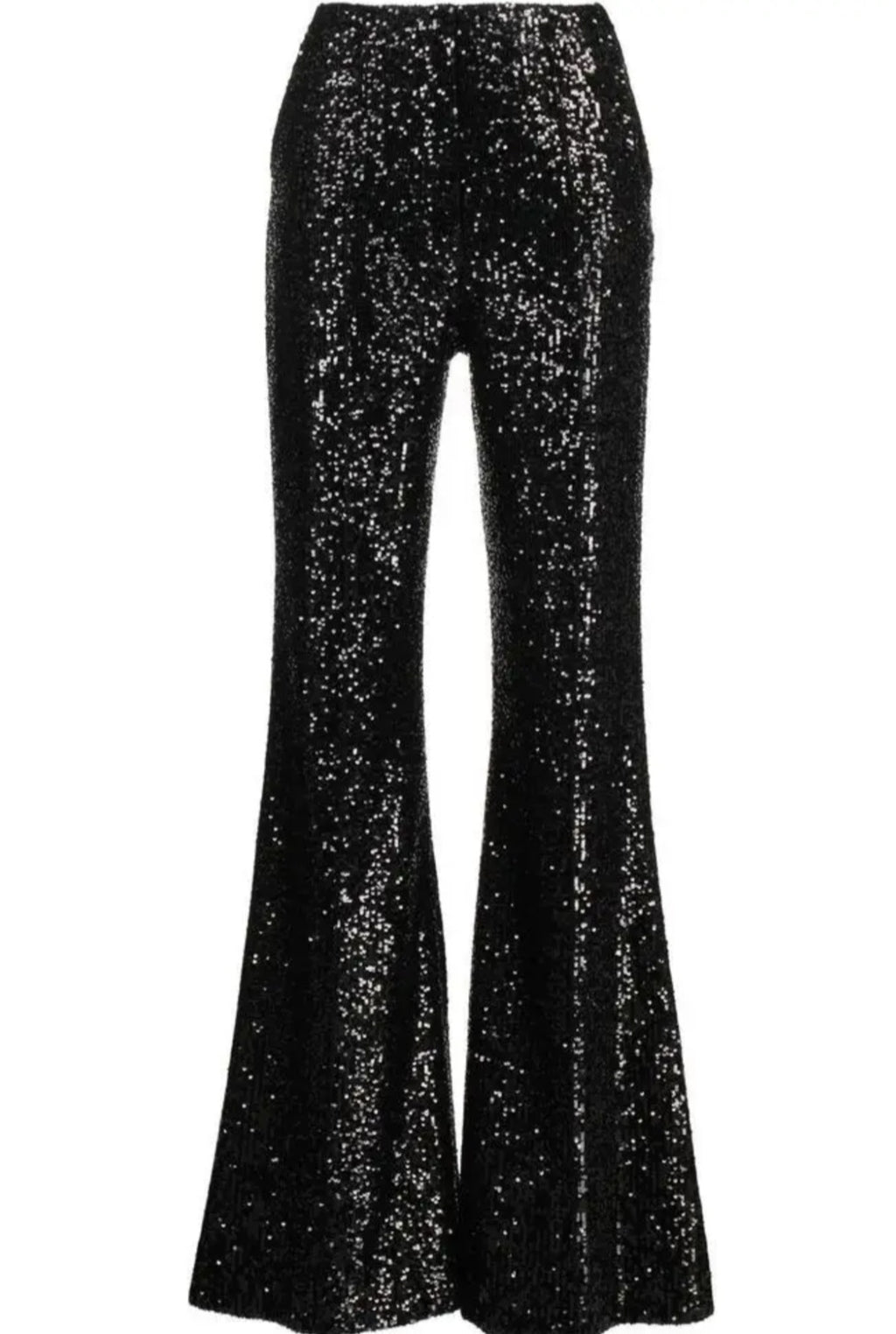 BLACK SEQUIN FULLY LINED GORGEOUS FLARED PANTS  | Charlotte's Classy Closet