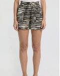 YMI Linen Elastic Waist Drawstring Pockets Shorts