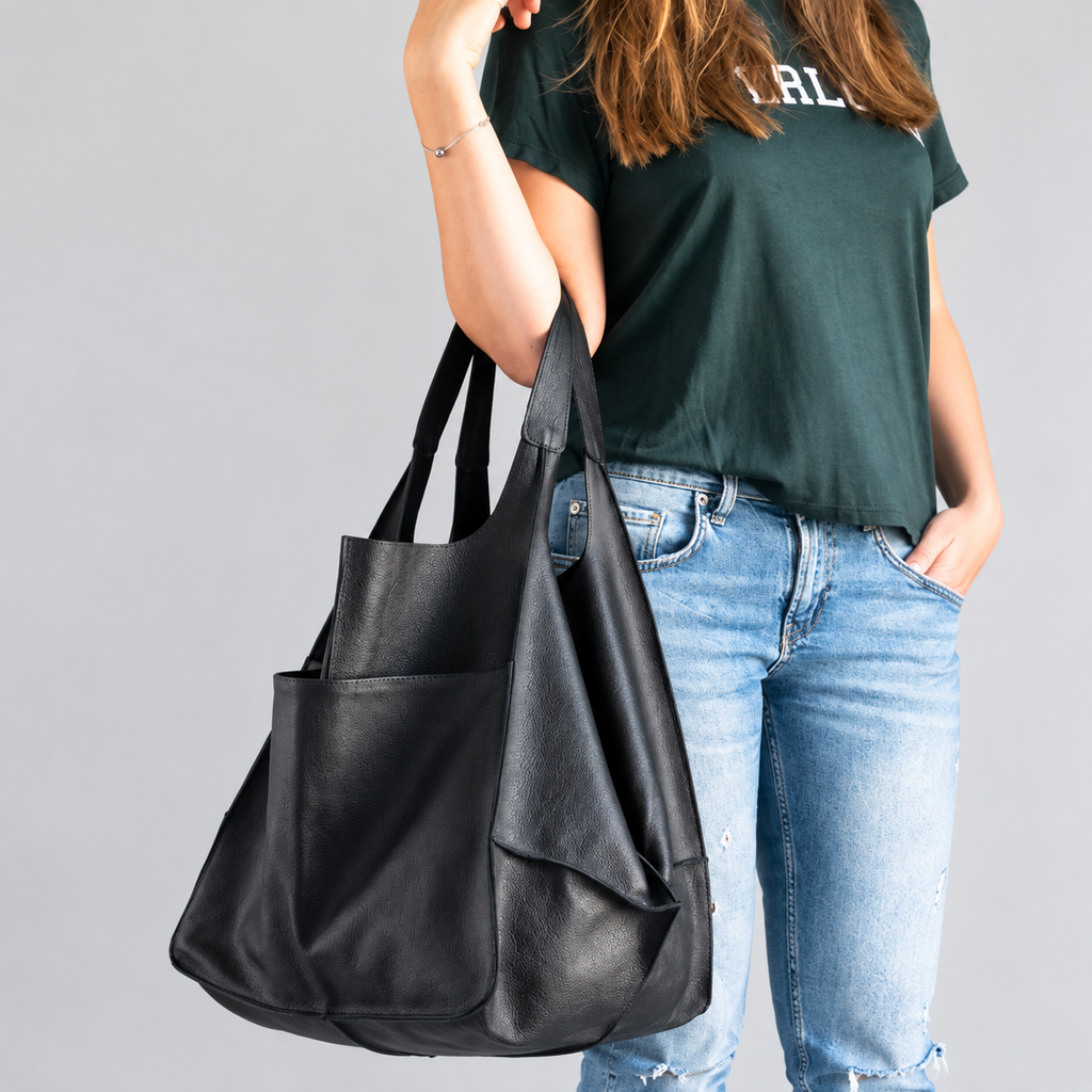 Soft Faux Leather Oversized Handbag