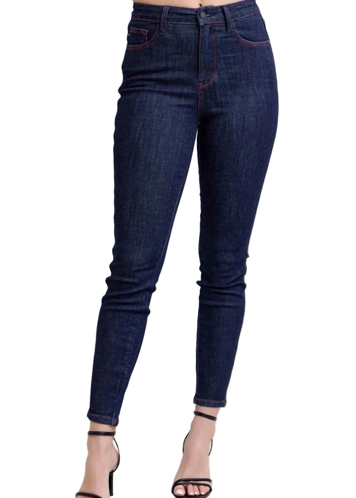 Judy Blue Jeans Dark Indigo Skinny Jeans With Heart Pocket - photo 3