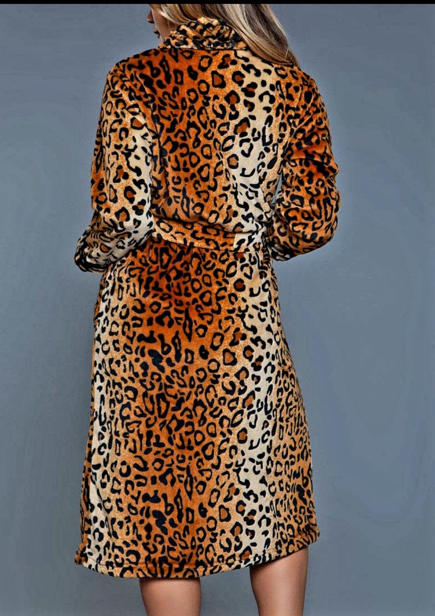 Plush Leopard Print Robe | Charlotte's Classy Closet