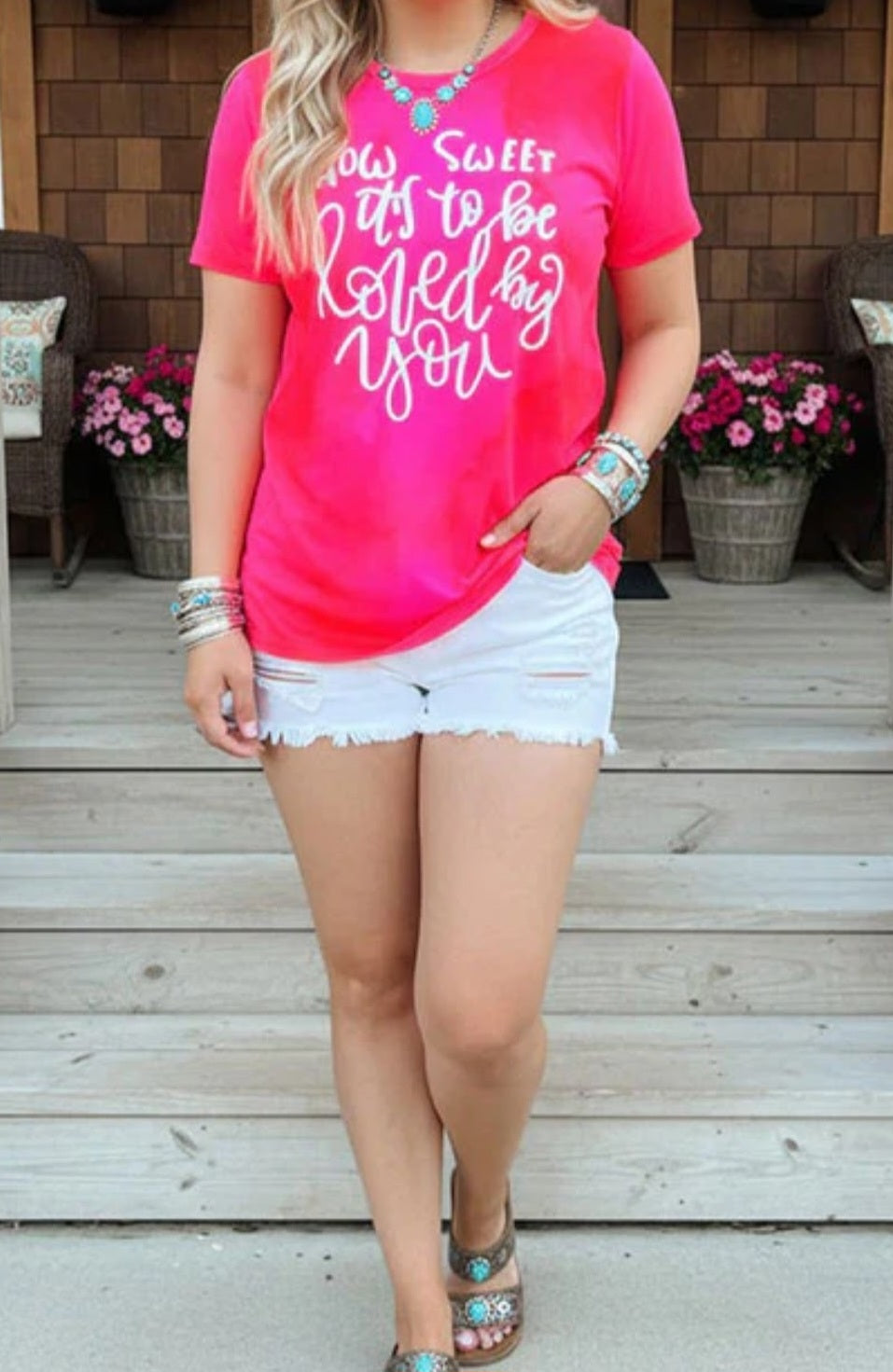 Reg & Plus Size Southern Stitch "How Sweet It Is To Be Loved By You" Graphic T-Shirt