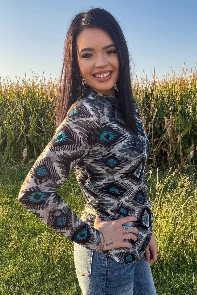 Aztec L/S Mesh Top