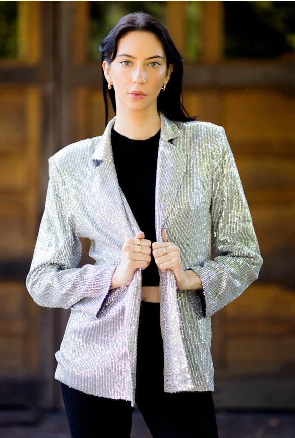 Sequin Jacket NEW ARRIVAL - Silver Sequin Jacket